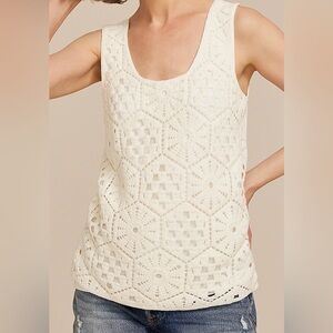 Maurices White Crochet Tank Top